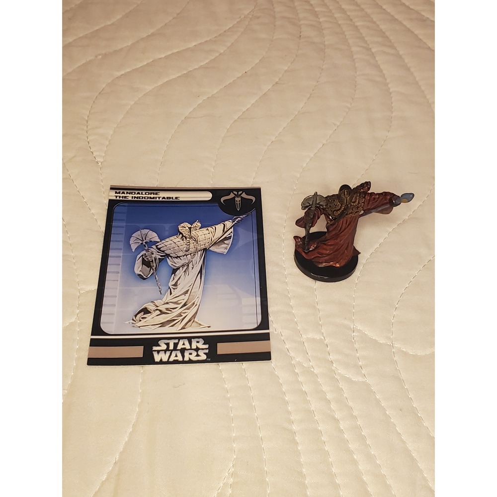 Star Wars Miniatures Mandalore The Indomitable 55/60 KOTOR WOTC with Card